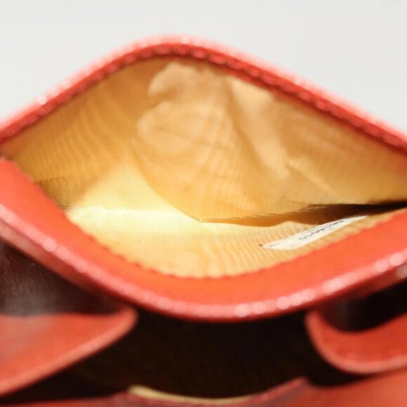 CHANEL Coin Purse Grained Calf Skin Red CC Auth - Picture 14 of 15